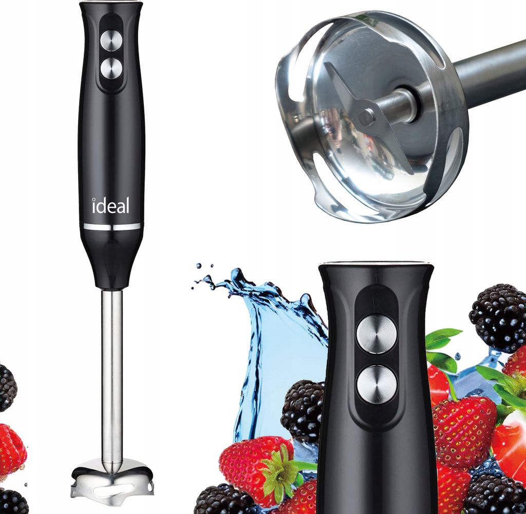 Stabmixer Stahlklingen 800W Pulsierender Modus Ideal IK1001 schwarz