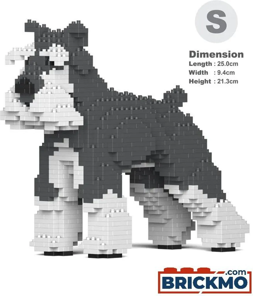 JEKCA Schnauzer Standard 01-M01 ST19PT05-M01 Sculpture en Briques DIY
