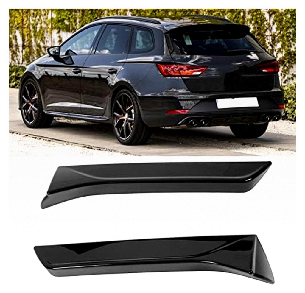 Heckscheiben Spoiler, 1 Paar Heckscheiben Seitenflügel Spoiler ABS Außenverkleidung Heckspoiler für SEAT 5F FR Mk3 MK3.5 2013-2021