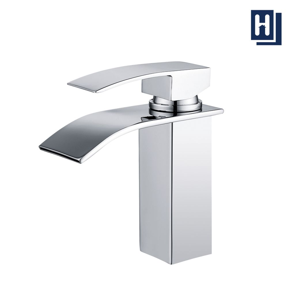 Homelody Wasserhahn Bad wasserfall，Waschtischarmatur mit Produktbild 11