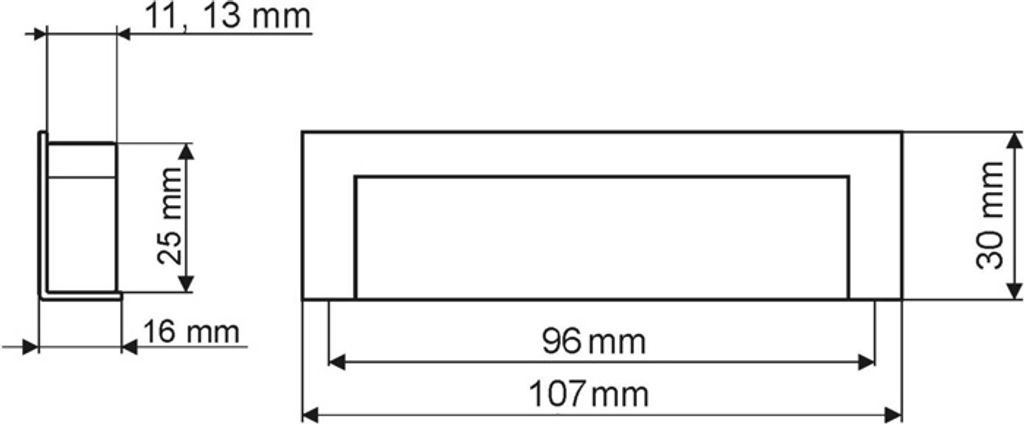 Maniglia UN50, cromo satinato, 96 mm Immagine del prodotto 