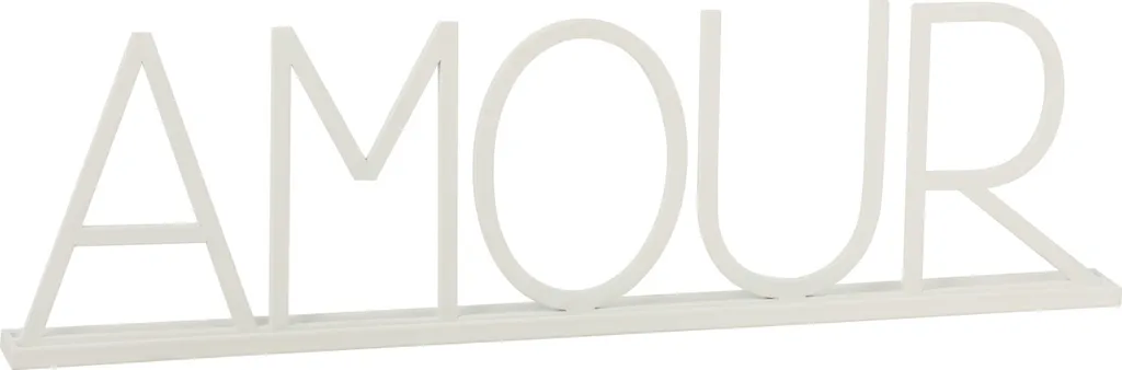Amour Métal Blanc J-Line - Habillez vos Murs Vides avec Élégance
