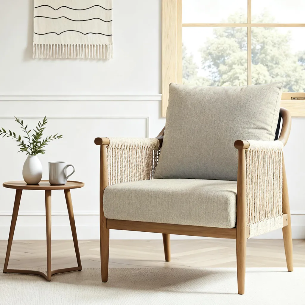 Chaise de Terrasse en Rotin Beige Flexispot Idéale Jardin et Salon