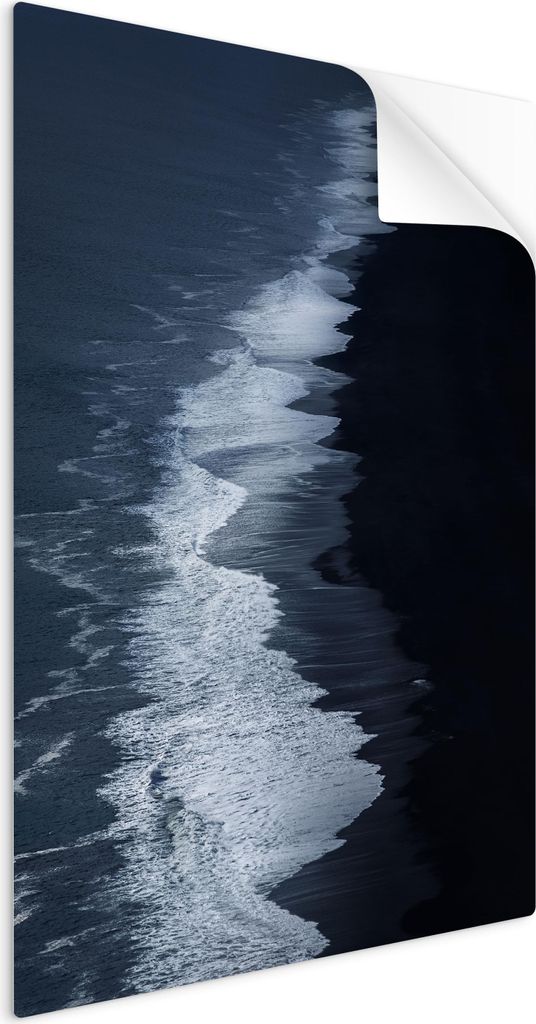 SpaceRebels Bilder Wandsticker 60x90 - Wanddeko Strand Meer - Selbstklebende Wandtattoo Wandsticker - Modernes Bild auf PVC-Folie - Wandbild Wohnzi...