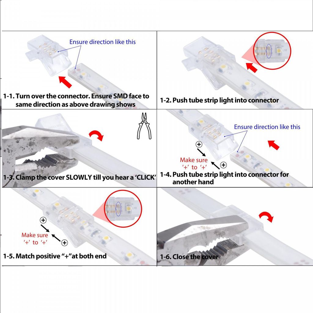 Hippopotamus Verbinder für LED-Streifen IP66 Einfarbig