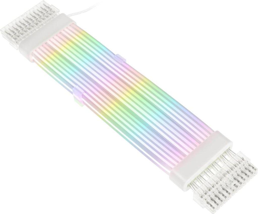 Kolink Umbra Radiant 24-Pin Motherboard-Verlängerungskabel Weiß ARGB