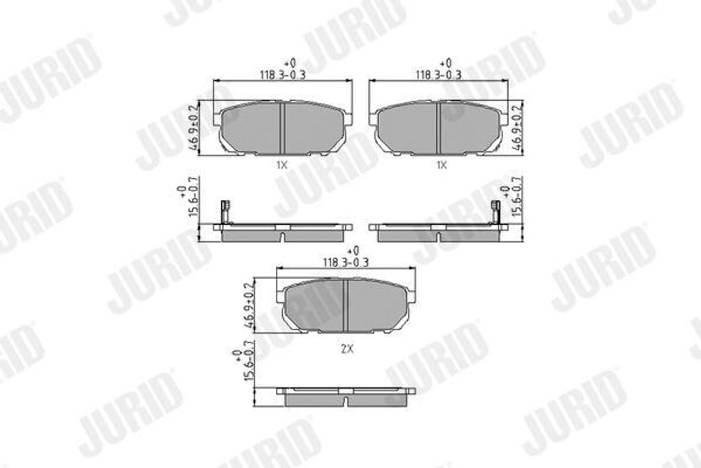 JURID Bremsbeläge Satz für TOYOTA CRESSIDA Stufenheck (GX7, MX73) 572549J