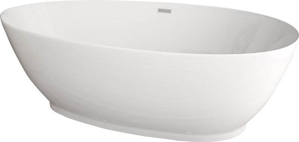 HOME DELUXE - freistehende Badewanne - DELIA, Weiß - Maße: ca. 180 x 90 x 58 cm - Füllmenge: 270 Liter, inkl. Überlaufschutz, Siphon und Versch...