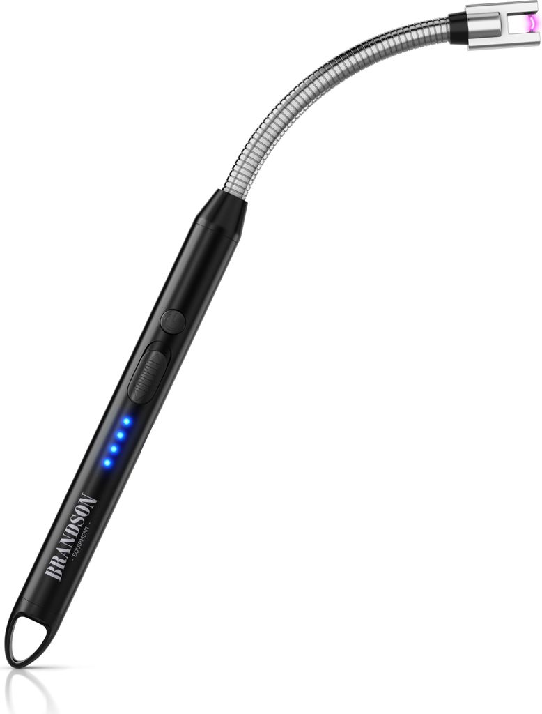 Brandson Feuerzeug elektrisch, Lichtbogen Stabfeuerzeug USB aufladbar, USB-C aufladbar, flexibler Hals für, Kerzen, Gasherde, Grill, Kamin