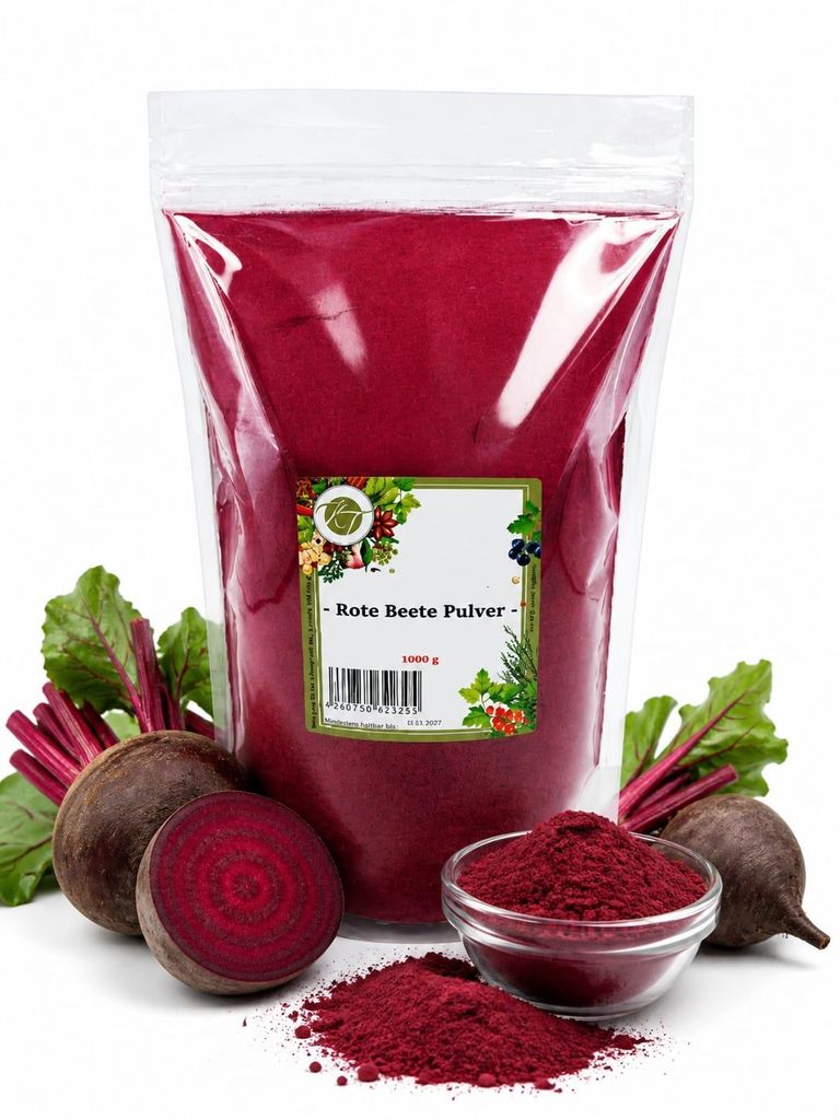KT 1000 g / 1 Kg Rote Beete Pulver Rote Beete fein gemahlen Produktbild 
