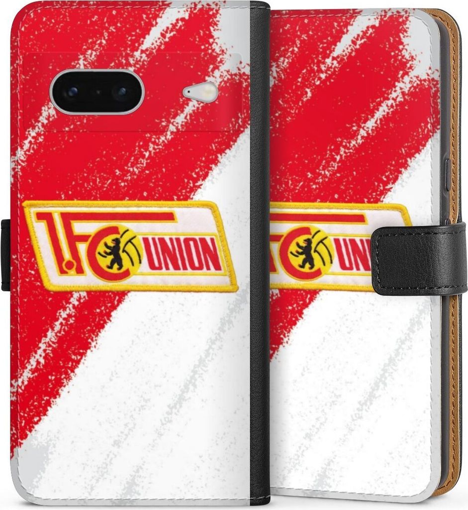 DeinDesign Klapphülle für Google Pixel 7 Handytasche Lederhülle Tasche 1. FC Union Berlin Logo Offizielles Lizenzprodukt