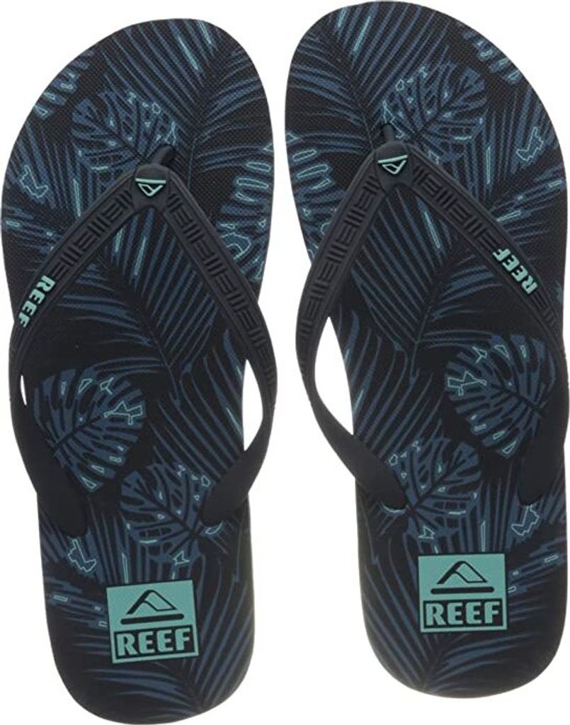 Reef Herren Seaside Prints Flipflop, Navy Palm, 39 EU