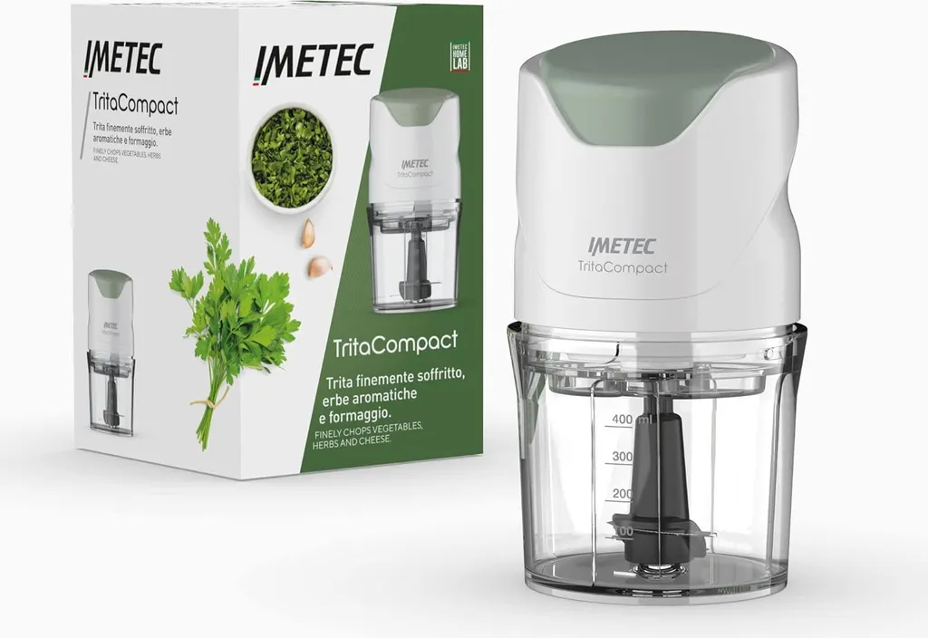 Imetec TritaCompact Hachoir Électrique 0,4L 350W Blanc et Vert Compact