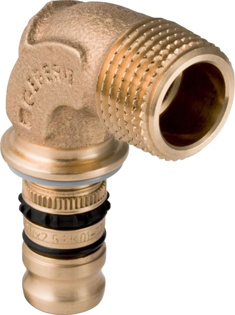 Geberit GE Mepla Übergangsbogen, 90°, d16mm x R3/4 AG, 1 Stk.