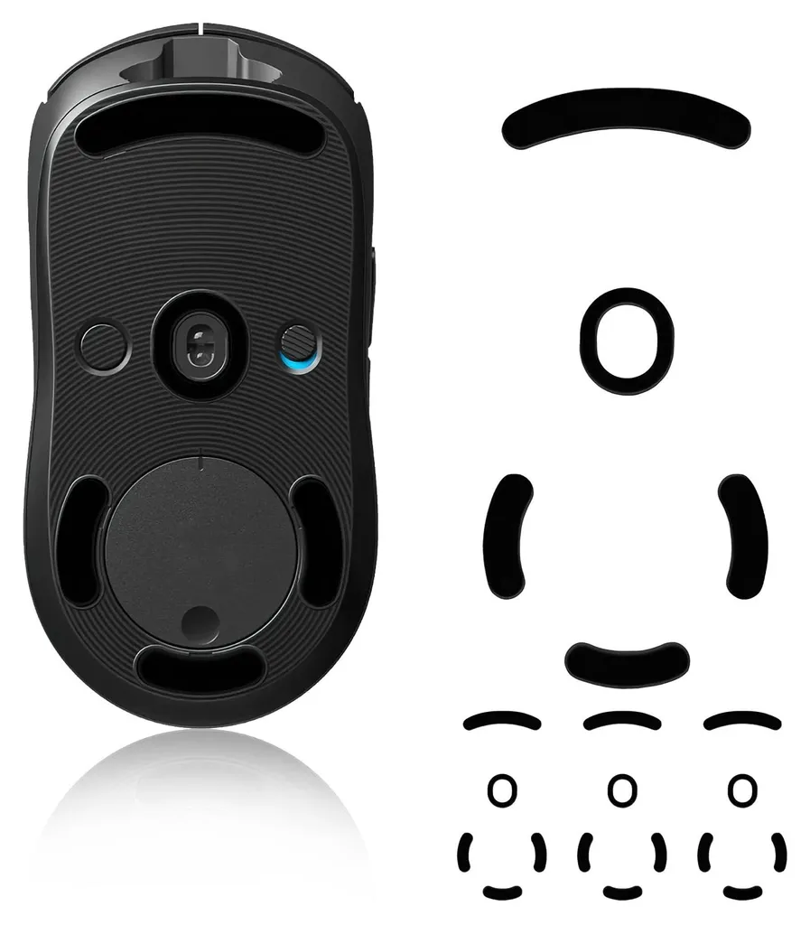Lot de 3 patins de souris noirs pour Logitech G Pro Wireless gaming