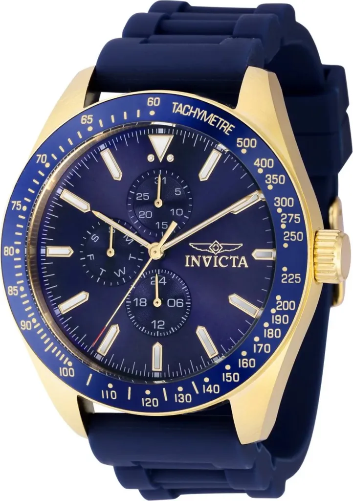 Invicta Aviator 38403 Orologio da Uomo - Impermeabile - Analogico - Movimento Quarzo - acciaio inossidabile con quadrante blu - 45mm