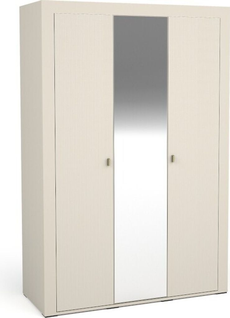 BETTSO Spiegelschrank tilt dreitüriger Schlafzimmerschrank MOSSA Cashmere Beige
