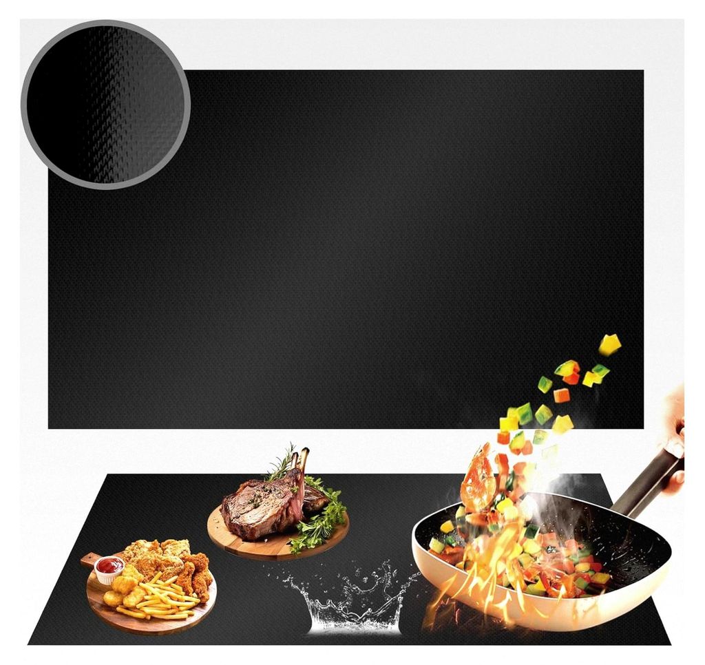 Große Silikon Induktionskochfeld Schutzmatte: 54x90cm Herdabdeckung für Induktionsfelder