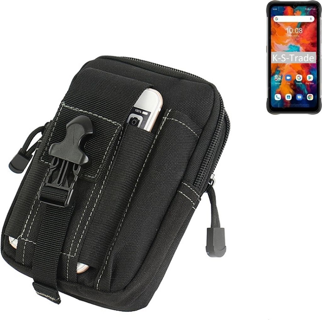 K-S-Trade Gürtel Tasche kompatibel mit UMIDIGI Bison X10 Pro Gürteltasche Holster Schutz Hülle Handy Hülle Smartphone outdoor Handy-Hülle schwarz