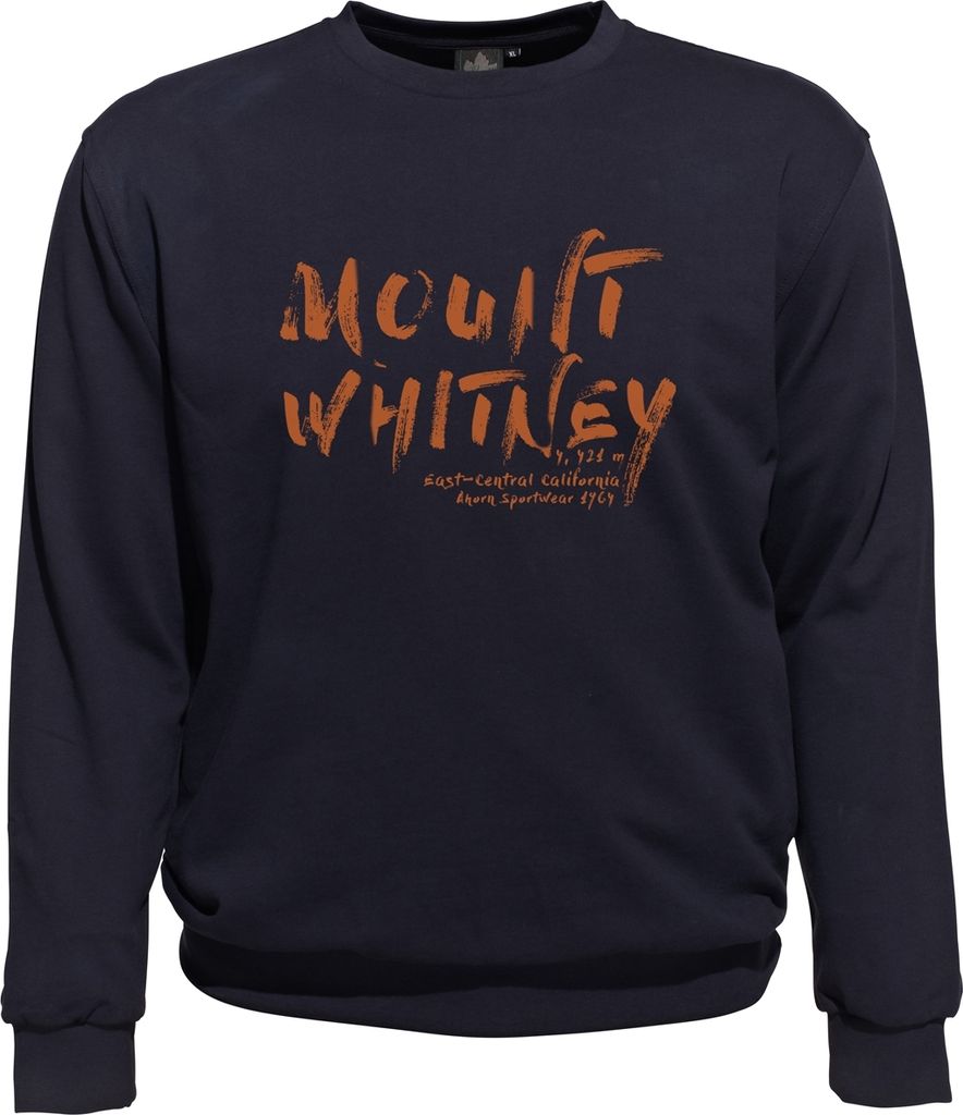 Übergrößen Sweatshirt AHORN SPORTSWEAR Mount Whitney orange Navy 8XL