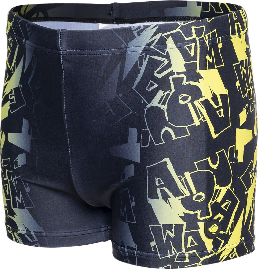 Aquawave - "Atos" Badeshorts für Jungen PP14547 (158) (Dunkles Marineblau/Gelb)