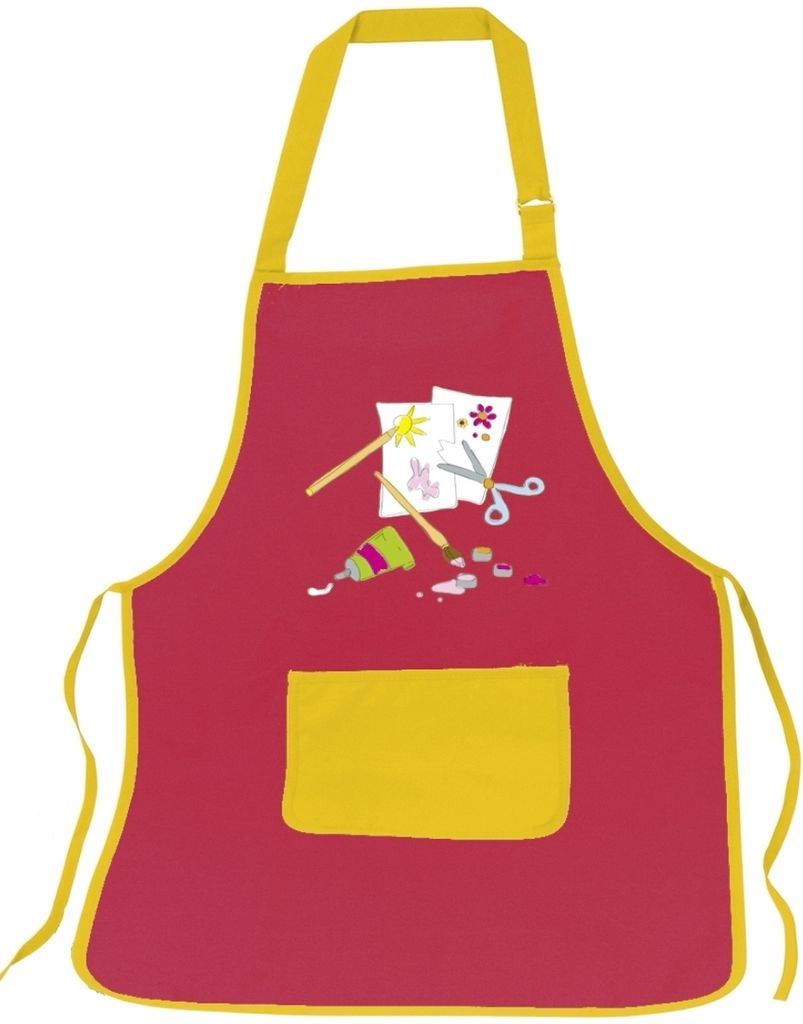 Kinderschürze 50x57cm 2 Motive sortiert Packung mit 4 Stück