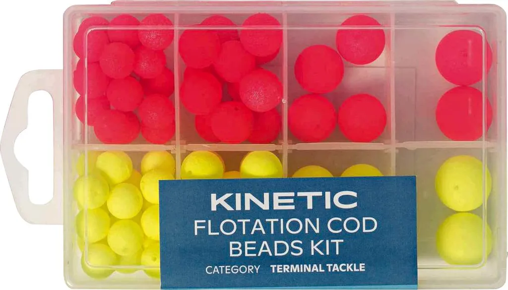 Kit perles de flottaison cinétiques morue 72pcs pour montage de pêche