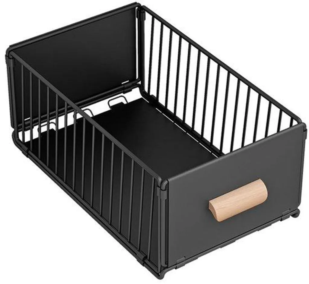 Séparateur de tiroir robuste en acier noir 40x24cm résistant et durable