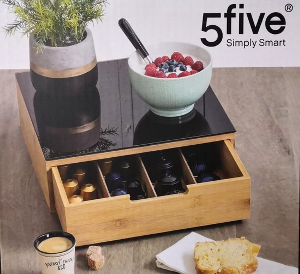 5five Simply Smart Aufbewahrungsbox Kaffe Kapsel Bambus Produktbild 6