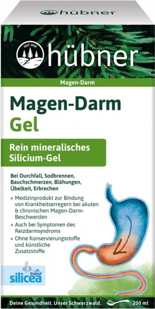 Hübner Magen-Darm Gel 500ml bei Sodbrennen, Blähungen und Produktbild 