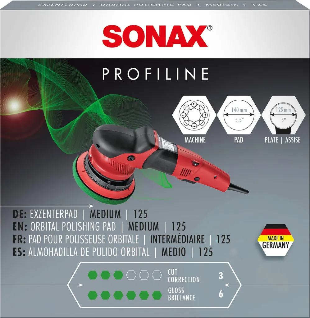Pad de polissage pour machine excentrique SONAX mousse de finition