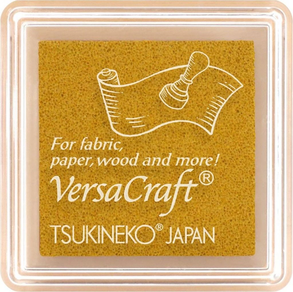 Tsukineko VersaCraft Small Pigmentstempelkissen für Stoff, Leder, Papier - Mustard Yellow