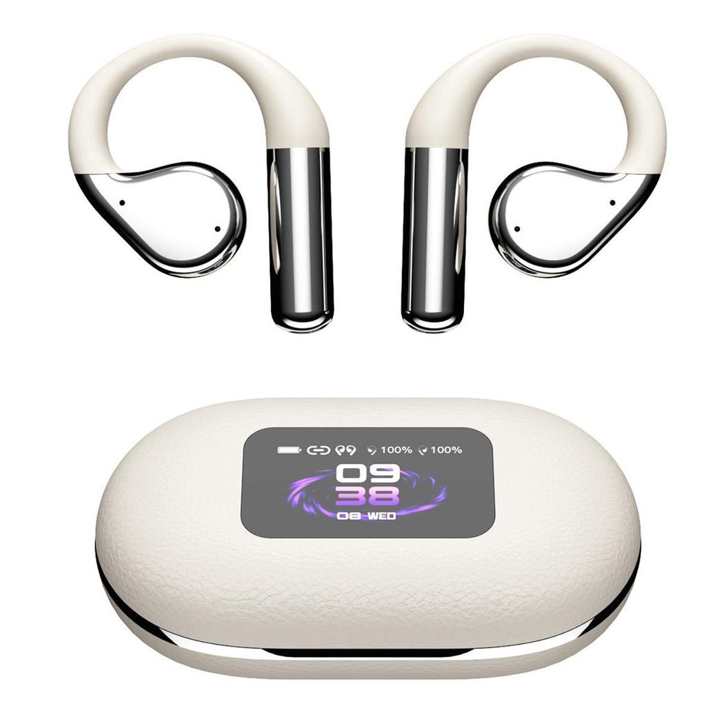 Bluetooth Kopfhörer Open-Ear mit Display & ANC, AI Übersetzung, 480 h Standby, kabellos, Sport Ohrbügel Headset
