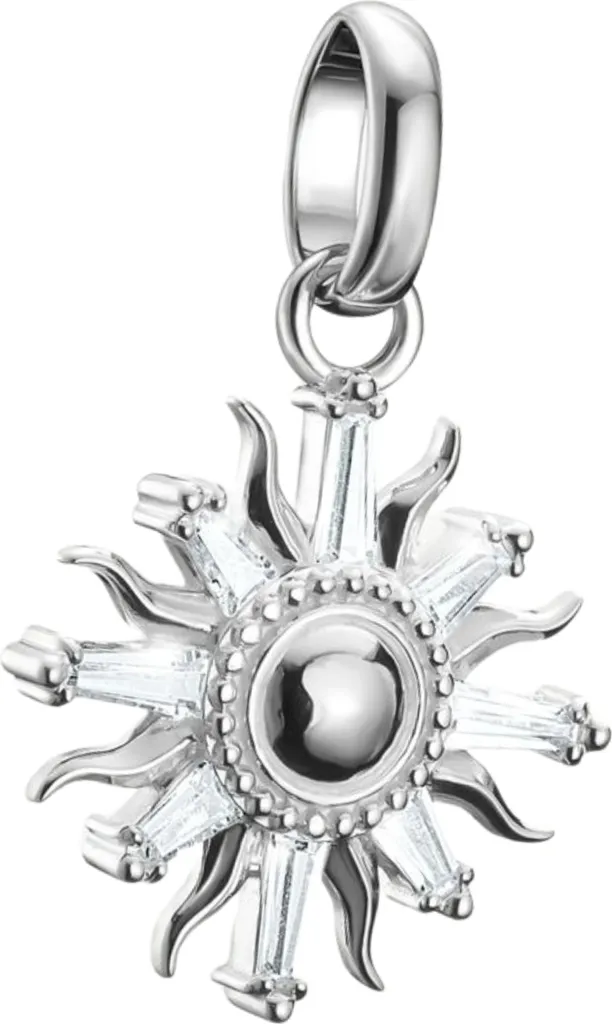 Bijou Soleil Argent Anti-Ternissement avec Pierres Blanches Fixes - 4
