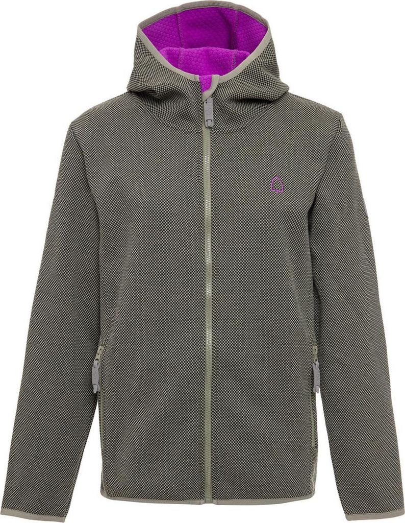 Baumfuchs Damen Strickfleecejacke mit Kapuze - Fleecejacke mit weichem Fleecefutter in Oliv Größe XL