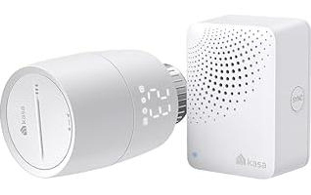 TP-Link Kasa smartes Heizkörperthermostat - WiFi Starter Kit, inklusive 1 Thermostat und 1 Hub, Heizungssteuerung (Kasa App, Geofencing, Fensterö...