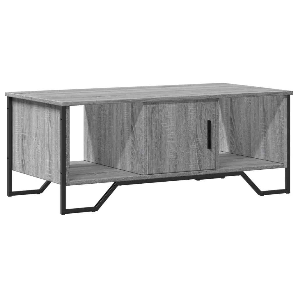 SYFAX™ Tavolino Grigio Sonoma 100cm - Mobile Soggiorno Multistrato Premium