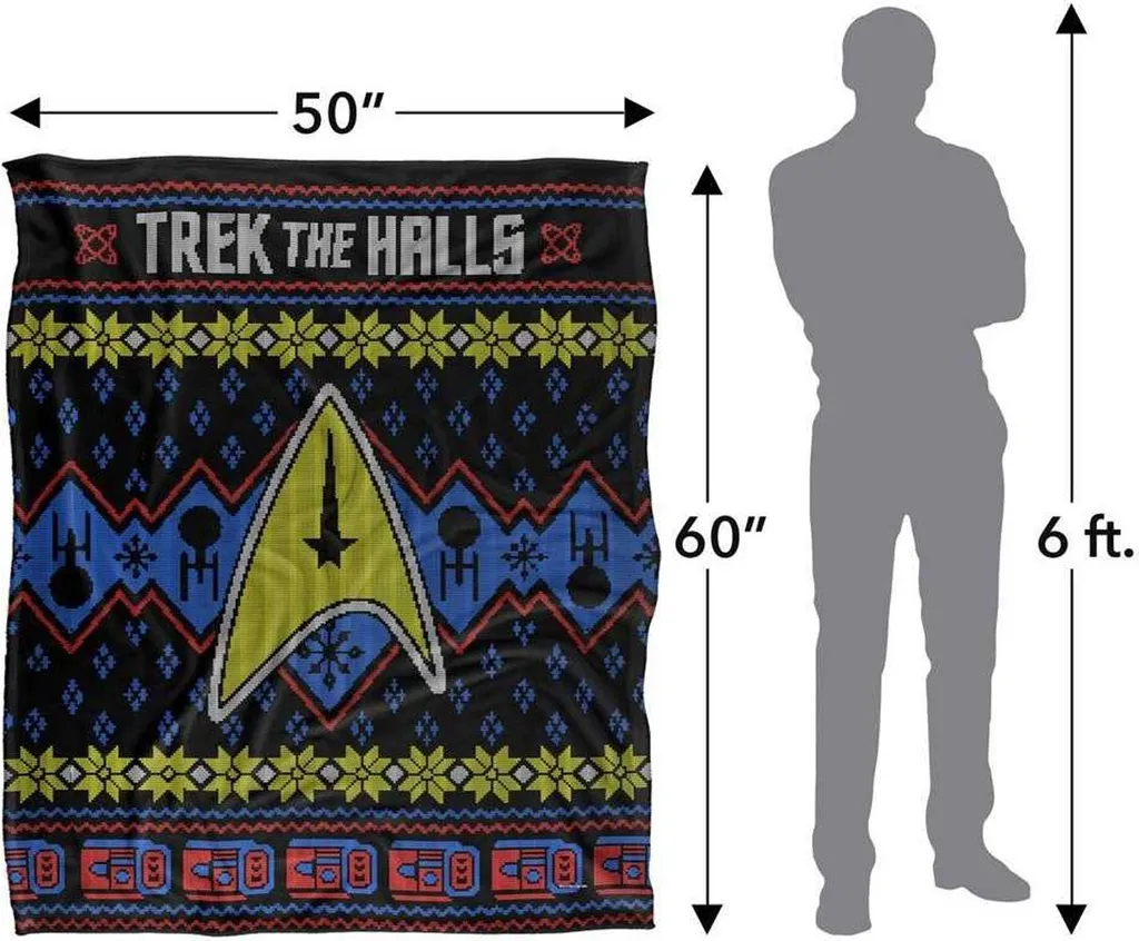 Star Trek Pull de Noël TV23862 Couverture Oversize Noir Taille Unique - 4