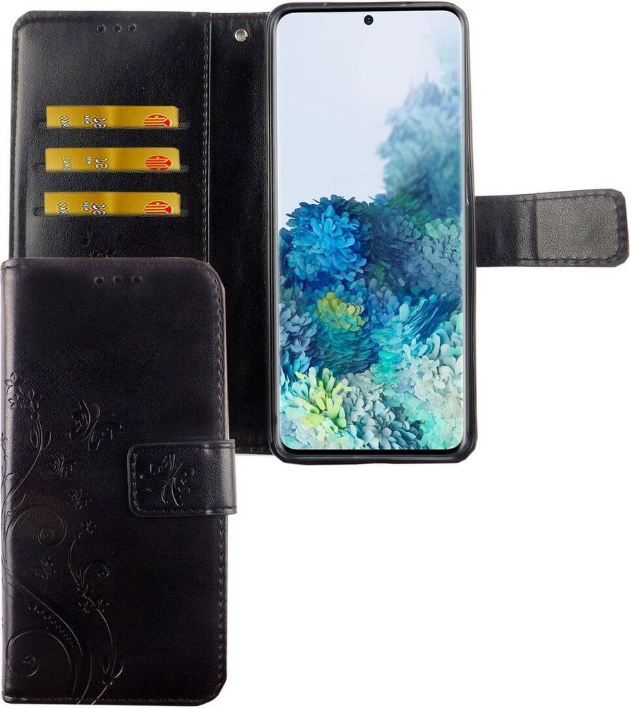 Samsung Galaxy S20 Handy Hülle Schutz-Tasche Cover Flip-Case Kartenfach Schwarz