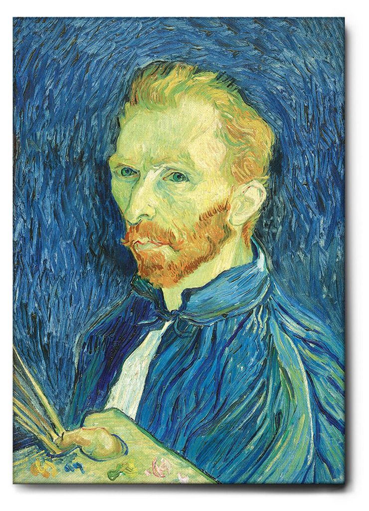 Giallobus - Selbstporträt 3 - Vincent Van Gogh - 70L x 100W cm - Bild - Leinwand mit Standardrahmen
