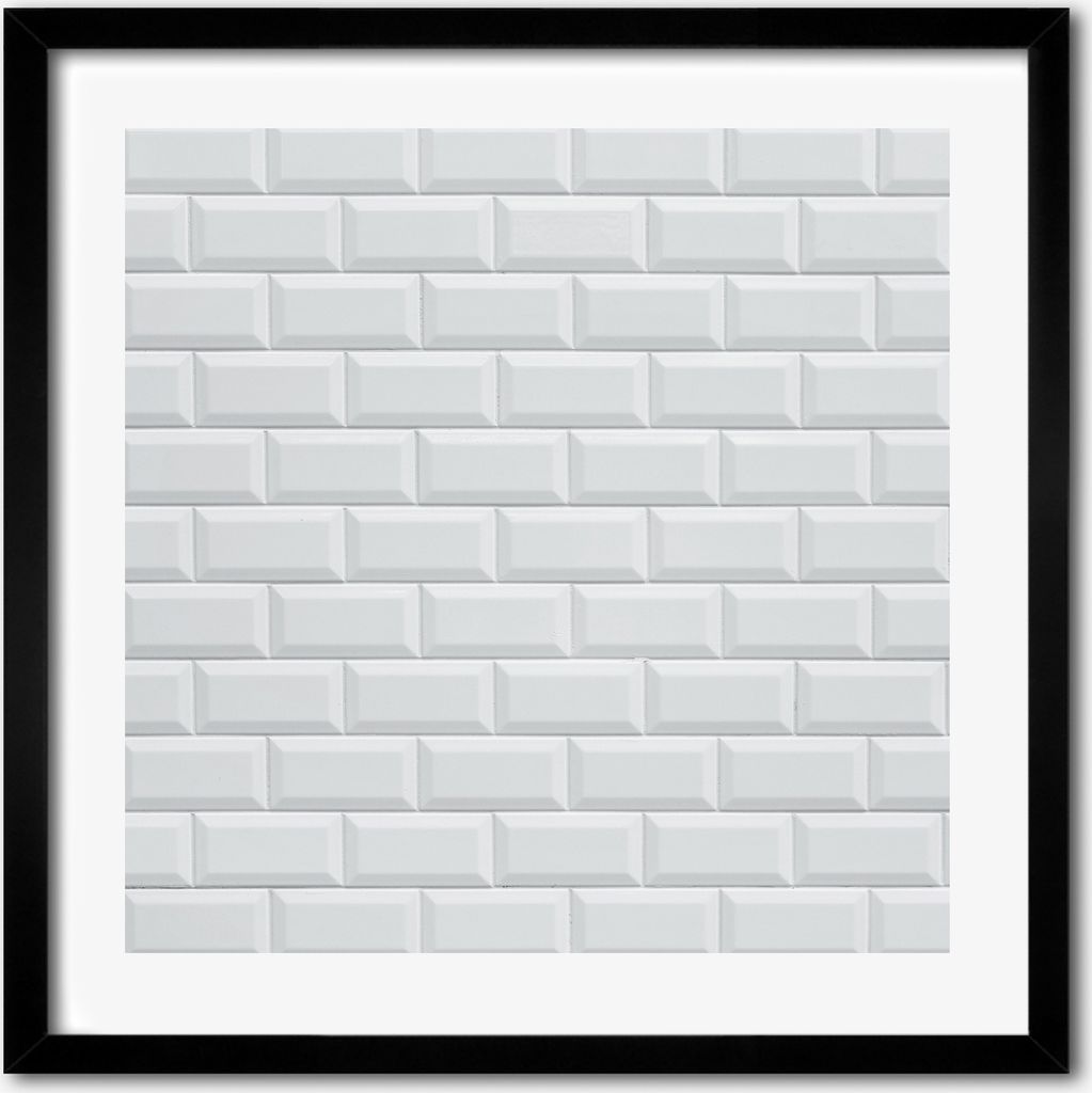 Bild - 50 cm x 50 cm - MDF - Rahmen, Wandkunst - Keramikwand