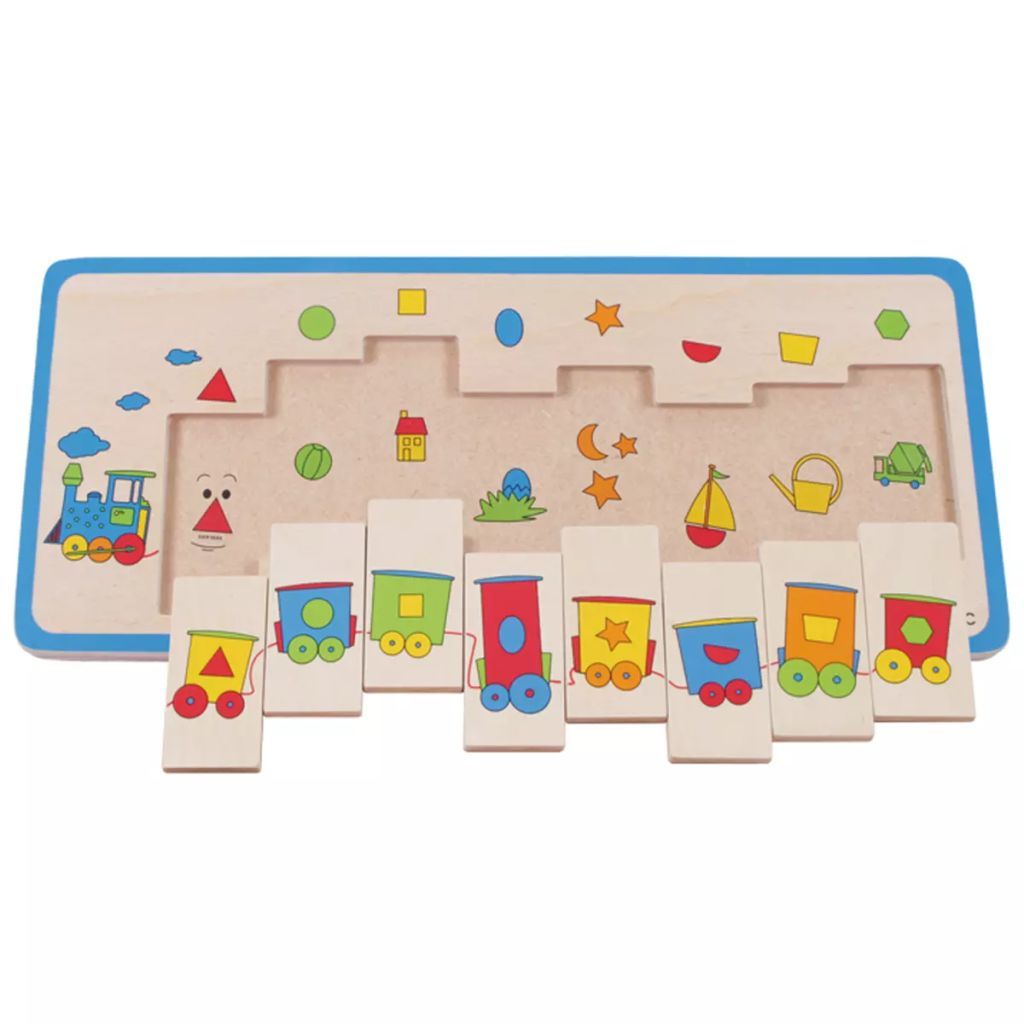 Beleduc Holz Zugpuzzle Matching Lernspielzeug für Kinder