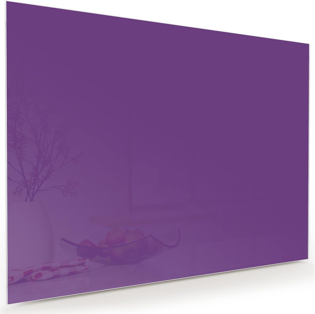 Glasbild 120x90cm in XXL für Wohnzimmer, Schlafzimmer Motiv Lila Hintergrund II