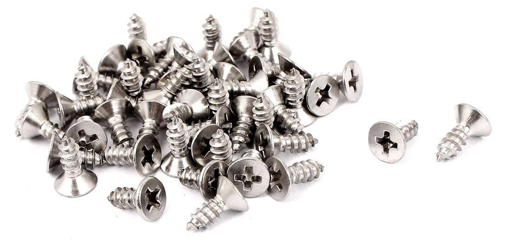 50 Stš¹ck Selbstschneidende Schrauben 3,5 x 9,5 mm, Senkkopfschrauben mit Kreuzschlitz