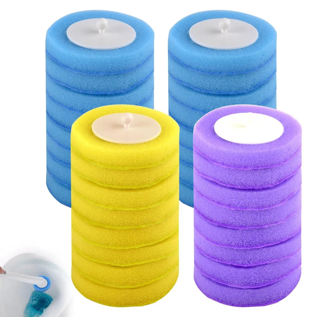 Nettoyant cuvette WC : lot de 32 brosses jetables et têtes rechargeables