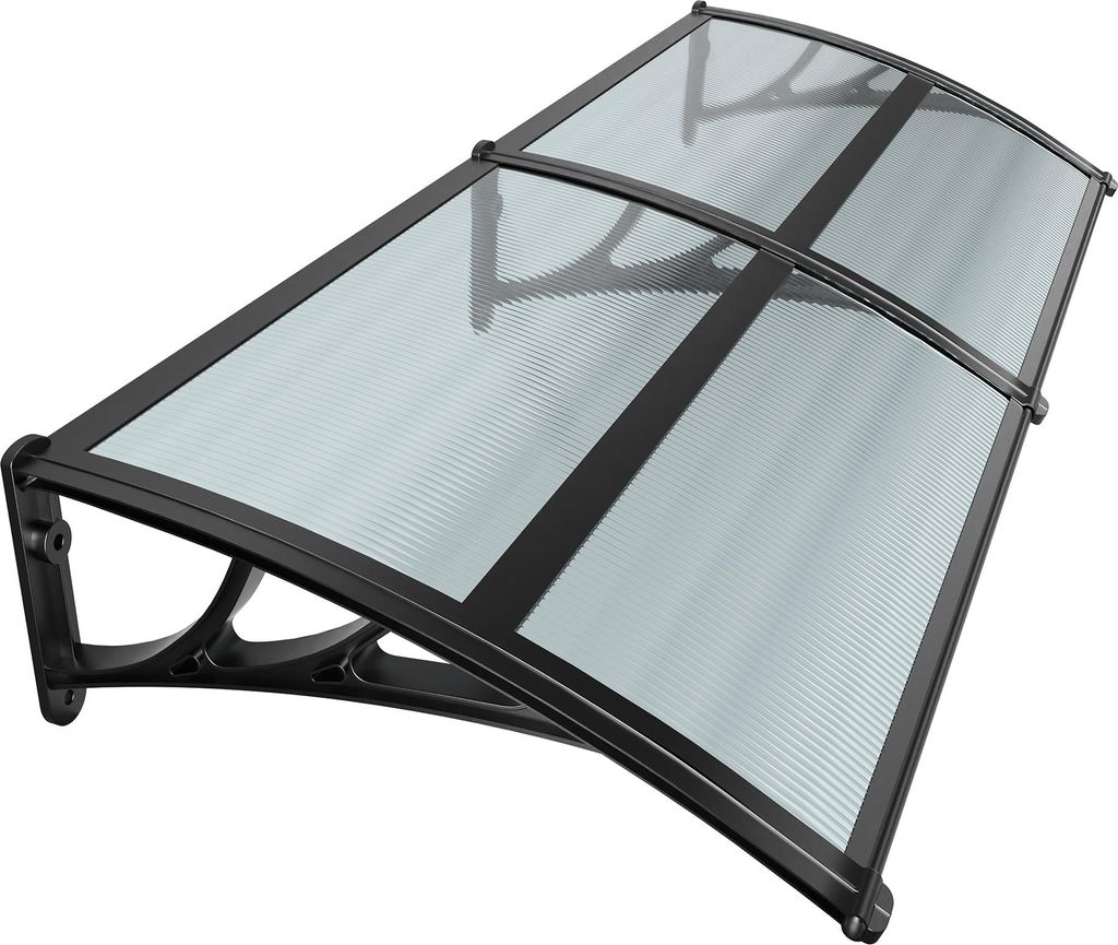 VOUNOT® Vordach für Haustür, 200 x 80 cm Pultbogenvordach Produktbild 