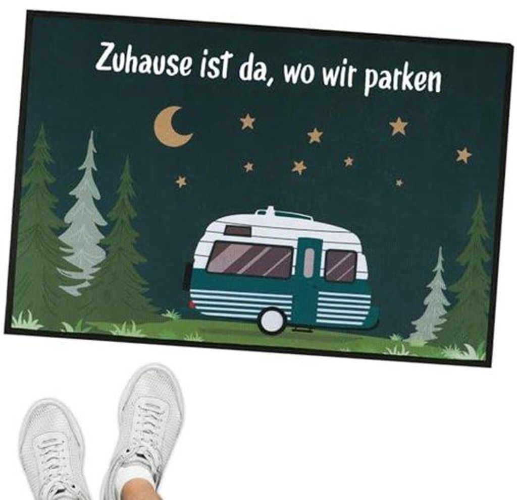 Campingdeurmat 40x60cm - Praktischer Deurmat für Innen und Außen - Idealer Campingartikel für Camper und Caravans - Deurmat aus Dünnem Material