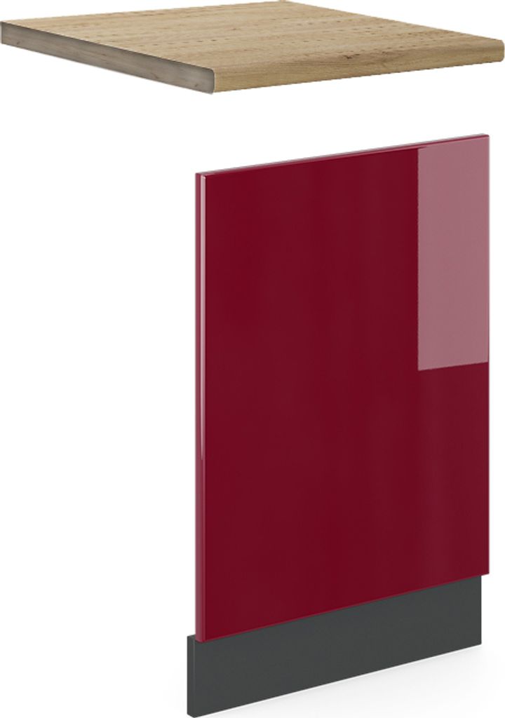 Frontblende Vicco R-Line Rot 45 cm , AP Eiche, Model 45820