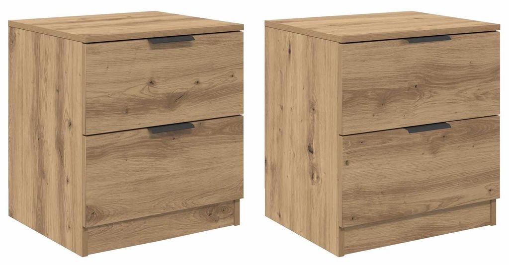 Nachttisch 2 pcs Artisan-Eiche 45 x 39 x 50 cm Holzwerkstoff