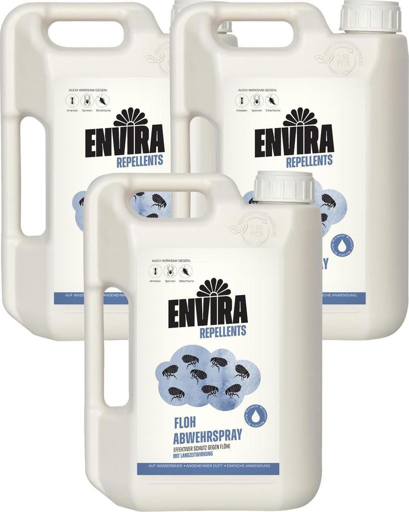 Envira Floh Abwehrspray im Vorteilspack 3x2L